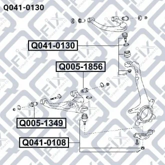Опора кульова переднього верхнього важеля Q-FIX Q041-0130