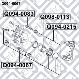 Напрямна переднього гальмівного супорта Q-FIX Q094-0067