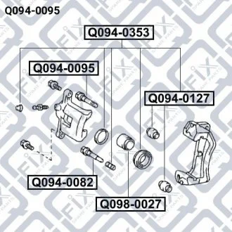 Напрямна переднього гальмівного супорта Q-FIX Q094-0095