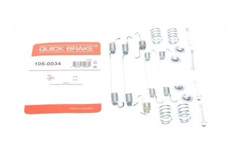 Монтажный комплект тормозных колодок QUICK BRAKE 105-0034
