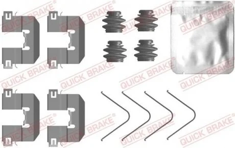 Фото монтажний компл.,гальм.колодки QUICK BRAKE 109-0104 Монтажний компл.,гальм.колодки QUICK BRAKE 109-0104