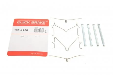 Фото 1 - р/к дискових гальм. колодок QUICK BRAKE 109-1126 Р/к дискових гальм. колодок QUICK BRAKE 109-1126 (фото 1)