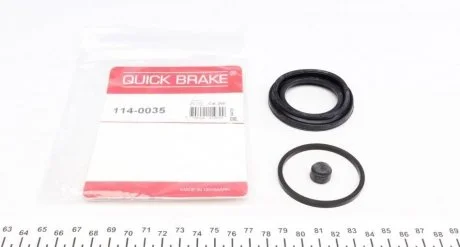 Ремкомплект гальмівного супорта, ABARTH, AUDI, BMW, CHEVROLET, CITROËN, DAEWOO, FIAT, FORD, LANCIA, QUICK BRAKE 114-0035