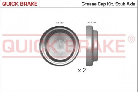 Пилозахисні ковпачки для ступиці QUICK BRAKE 9824K