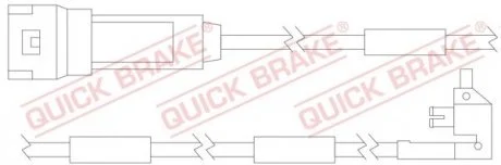 Датчик зносу гальмівних колодок Кількість комплектуючих - 2 шт QUICK BRAKE WS 0121 A