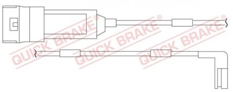 Датчик зносу гальмівних колодок Кількість комплектуючих - 2 шт QUICK BRAKE WS 0122 A (фото 1)