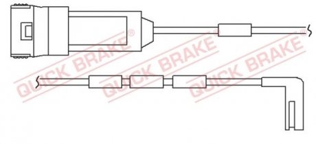 Датчик зносу гальмівних колодок Кількість комплектуючих - 2 шт QUICK BRAKE WS 0124 A