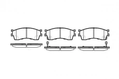 KIA Колодки тормозные передние Cerato 04-, Rio -05. REMSA 0415.32