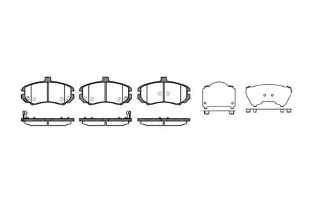 Колодки тормозные перед. Hyundai Elantra 1.6-2.0 2000- REMSA 1194 02 (фото 1)