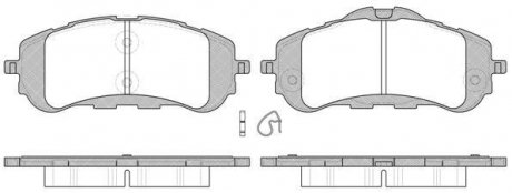 Тормозные колодки дисковые перед. Peugeot 308 II 1.2-2.0D 2013- REMSA 1559 00 (фото 1)