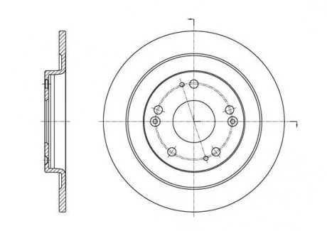 Фото 1 - диск гальмівний REMSA 61654.00 Диск гальмівний REMSA 61654.00 (фото 1)