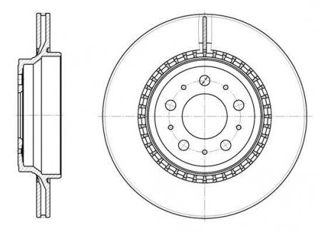 Диск тормозной задний. Volvo XC90 2.5T, 2.4D5, 2.9T6 02.10- REMSA 6777 10 (фото 1)