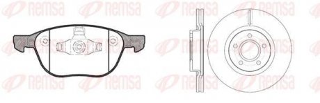 Комплект: 2 диска+ 4 колодки тормозных REMSA 81082.01