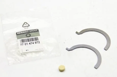 Полукольца коленвала T=2.30MM 2.5DCi (к-т 2 шт) RENAULT 77 01 474 972