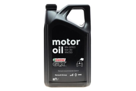 Масло моторное 5w30 5л. CASTROL GTX RN 720 Дизель с сажевым фильтром RENAULT 7711658108