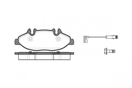 Колодки гальм. передня. DB Vito W639 03- />ch.№342257/ /BOSCH/ ROADHOUSE 21109.02