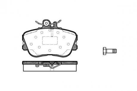 Комплект тормозных колодок, дисковый тормоз ROADHOUSE 2445.00 (фото 1)