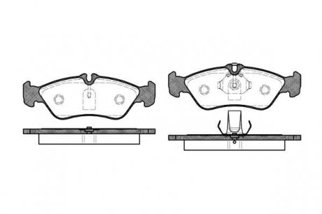 Колодки тормозные (задние) MB Sprinter 208-316 96- (большая) ROADHOUSE 2580.00 (фото 1)
