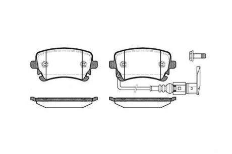 Колодки тормозн.задн.VOLKSWAGEN Transporter T5 03- ROADHOUSE 2897.11 (фото 1)