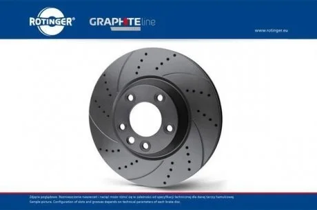 Диск тормозной вентилируемый графитовый (кратно 2) SUBARU FORESTER, IMPREZA [293 Rotinger RT2828GLT5