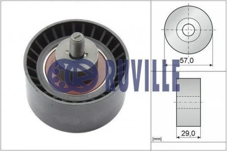 Ролик направляючий паса ГРМ Fiat/Alfa Romeo/Lancia Lybra 1.4-2.0 95- RUVILLE 55851