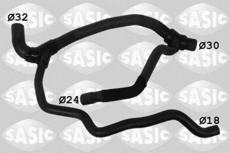 Патрубок системы охлаждения, RENAULT Kangoo, 1.9, 97- SASIC 3404036