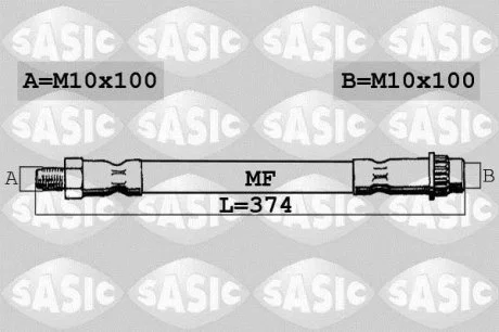 Фото гальмівний шланг SASIC SBH4089 Гальмівний шланг SASIC SBH4089