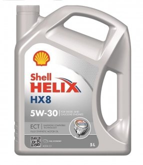 Масло моторное 5W-30 синтетика 5 л Helix HX8 ECT (VW 504.00/507.00) SHELL 550048100 (фото 1)