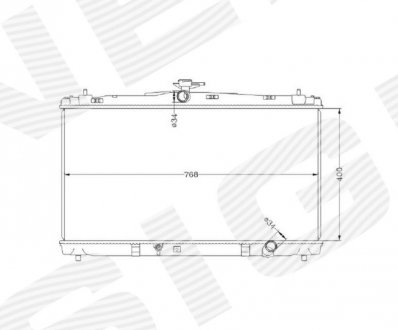 Радіатор TOYOTA CAMRY (XV50), 12 - 14 Signeda RA37192A