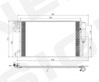 Радіатор кондиціонера Signeda RC940764