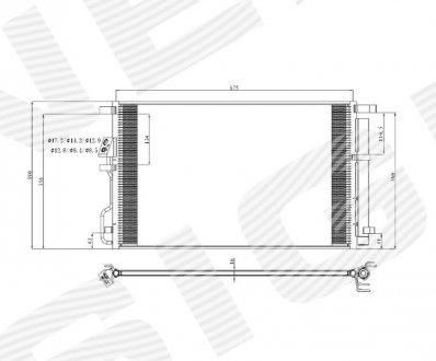 Радіатор кондиціонера Signeda RC940820