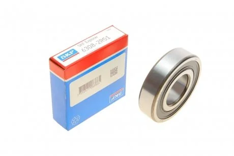 Подшипник шариковый d&gt;30 SKF 6308-2RS1 (фото 1)
