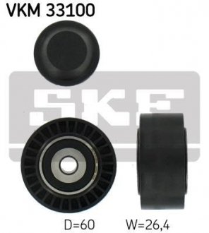 Паразитний / провідний ролик, полікліновий ремінь SKF VKM 33100 (фото 1)