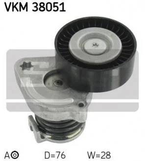 Натяжитель ремня MERCEDES C(203/204)/CLK(209)/E(211/212)/SLK(171/172)/Sprinter "1,6/1,8L "02>> SKF VKM 38051