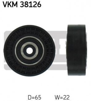 Паразитний / провідний ролик, полікліновий ремінь SKF VKM 38126 (фото 1)