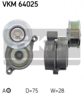 MAZDA Ролик с натяжит. Mazda 2 1.4, 3 1.6 03- SKF VKM 64025