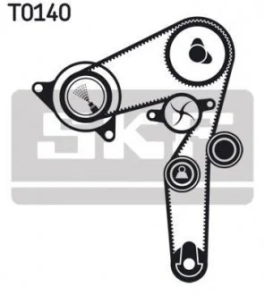 К-кт ГРМ(рем.+2 шт. ролики) Opel Astra H, Vectra C 1.9CDTI 04- SKF VKMA 02194