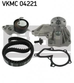 К-т грм (рем.+ ролик + помпа) Ford Focus -04, Fiesta -02, Fusion -04 SKF VKMC 04221