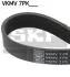 SKF Ремень поликлиновый 7PK2711 FORD Transit 2,4 -06 (без конд.) VKMV 7PK2711