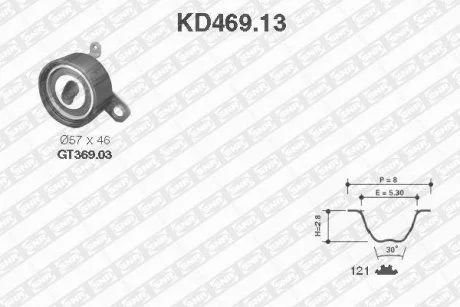 Комплект ремня ГРМ SNR NTN KD469.13