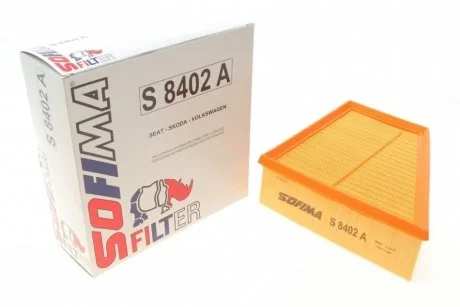 Фильтр воздушный SEAT/VW/SKODA Cordoba/Ibiza IV/Polo/Fabia (6Y2/6Y3)/Fabia II (5J6/5J9)/Fabia Wagon SOFIMA S8402A