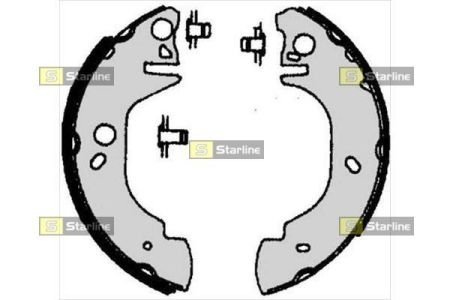 Тормозные колодки барабанные, к-кт. STARLINE BC 06760 (фото 1)