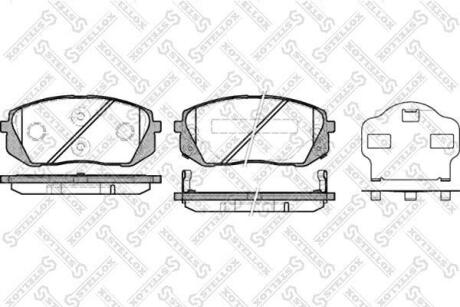 Колодки гальмівні передні (диск) HYUNDAI/KIA STELLOX 002010SX