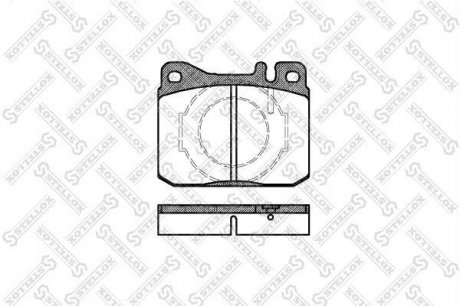 Тормозные колодки Mercedes 123/126 2.0-3.0 79-85 17, STELLOX 021 040-SX (фото 1)