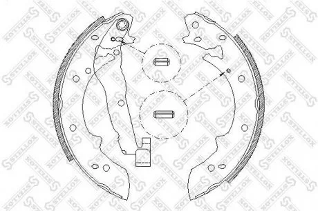 Тормозные колодки задние 229x42 Alfa33;BMW E30;Peugeot 304;Renault;Suzuki;Volvo STELLOX 038 101-SX (фото 1)