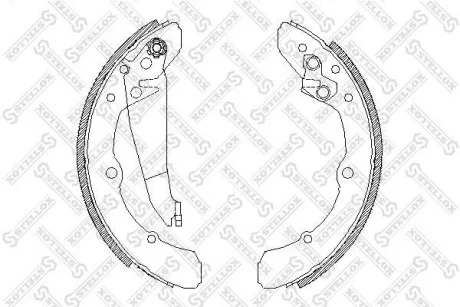 Колодки гальмівні задні (барабані) Audi 100 1.8-2.5TD 82-90, VW Caddy 82-92 STELLOX 059100SX
