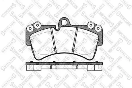 Колодки гальмівні передні (диск) VW Touareg 2.5TDi/3.2i V6/4.2i V8/5.0 V10 wheel 18\' 02> STELLOX 1006000BSX
