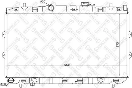 Радіатор охолодження двигуна Cerato 1.6i & 2.0i STELLOX 1025467SX (фото 1)
