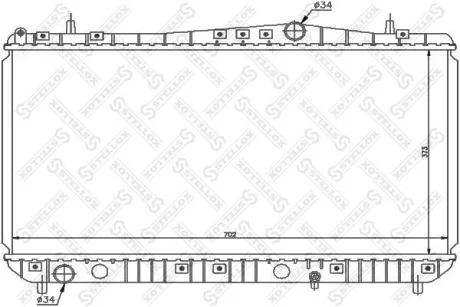 Радіатор охолодження двигуна CHEVROLET TACUMA 05- STELLOX 1025688SX