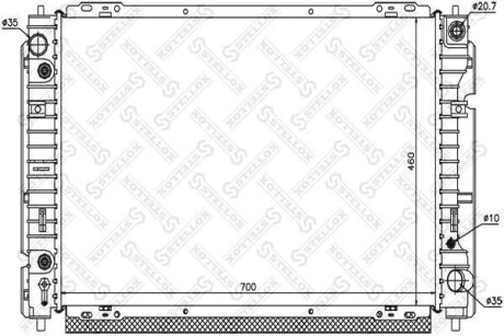 Радіатор охолодження двигуна Mazda Tribute 2.0 01&gt; FORD MAVERICK STELLOX 1025775SX (фото 1)